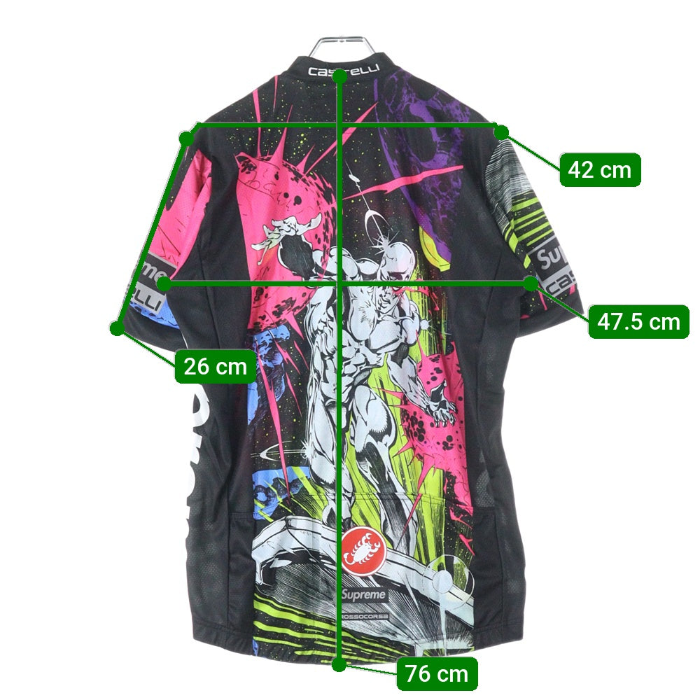SUPREME(シュプリーム) 22SS ×CASTELLI Silver Surfer Cycling Jersey カステリ シルバー サーファー サイクリング 半袖ジップアップジャージ マルチカラー