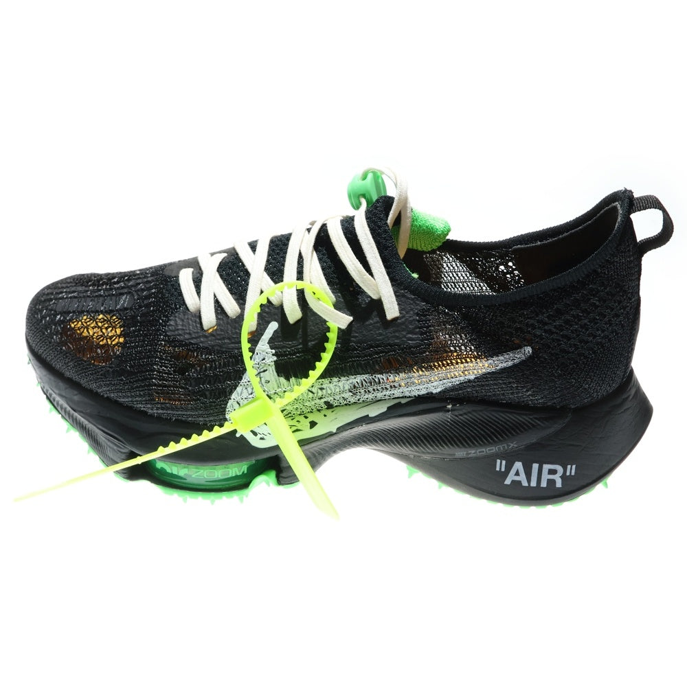 NIKE(ナイキ) × OFF-WHITE AIR ZOOM TEMPO MEXT% オフホワイト エア ズーム テンポ ネクスト% ローカットスニーカー ブラック/グリーン US9.5/27.5cm CV0697-001