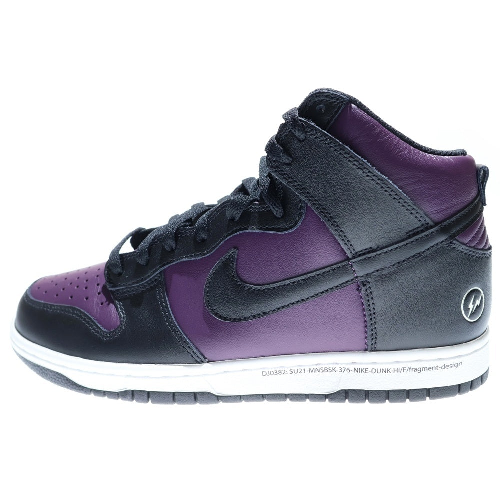 NIKE(ナイキ) ×FRAGMENT DUNK HIGH CITY PACK BEIJING フラグメント ダンク シティ パック 北京 ハイカットスニーカー ブラック/パープル US8.5/26.5cm DJ0382-600