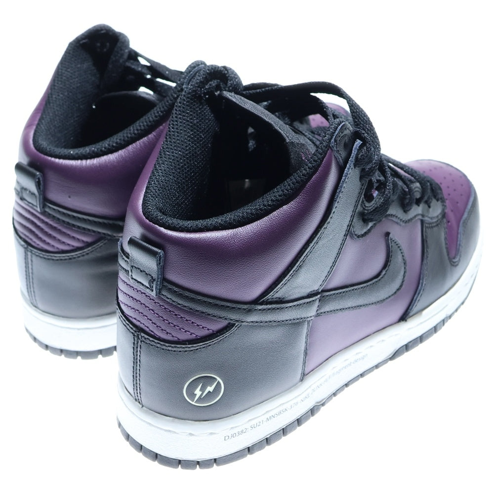 NIKE(ナイキ) ×FRAGMENT DUNK HIGH CITY PACK BEIJING フラグメント ダンク シティ パック 北京 ハイカットスニーカー ブラック/パープル US8.5/26.5cm DJ0382-600