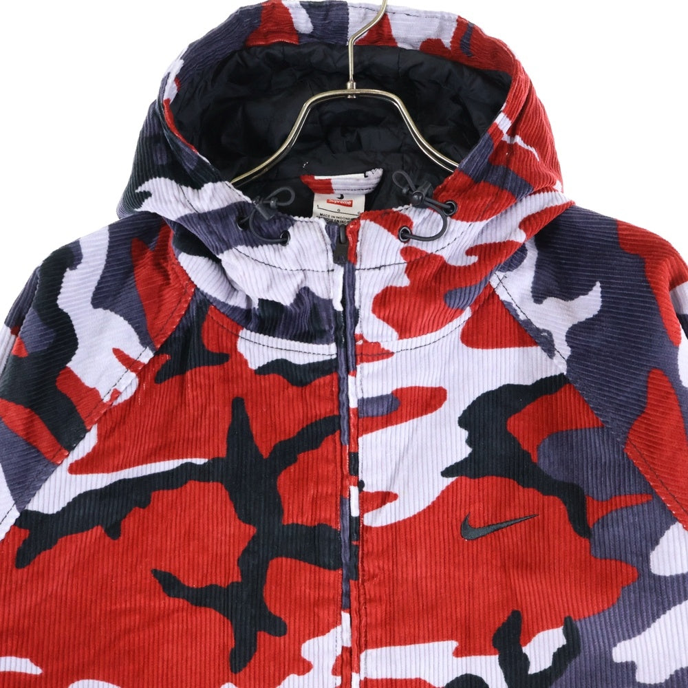 NIKE(ナイキ) 22SS ×NIKE Arc Corduroy Hooded Jacket ナイキ アーチロゴ コーデュロイフーデットジャケット マルチ DM1775-689