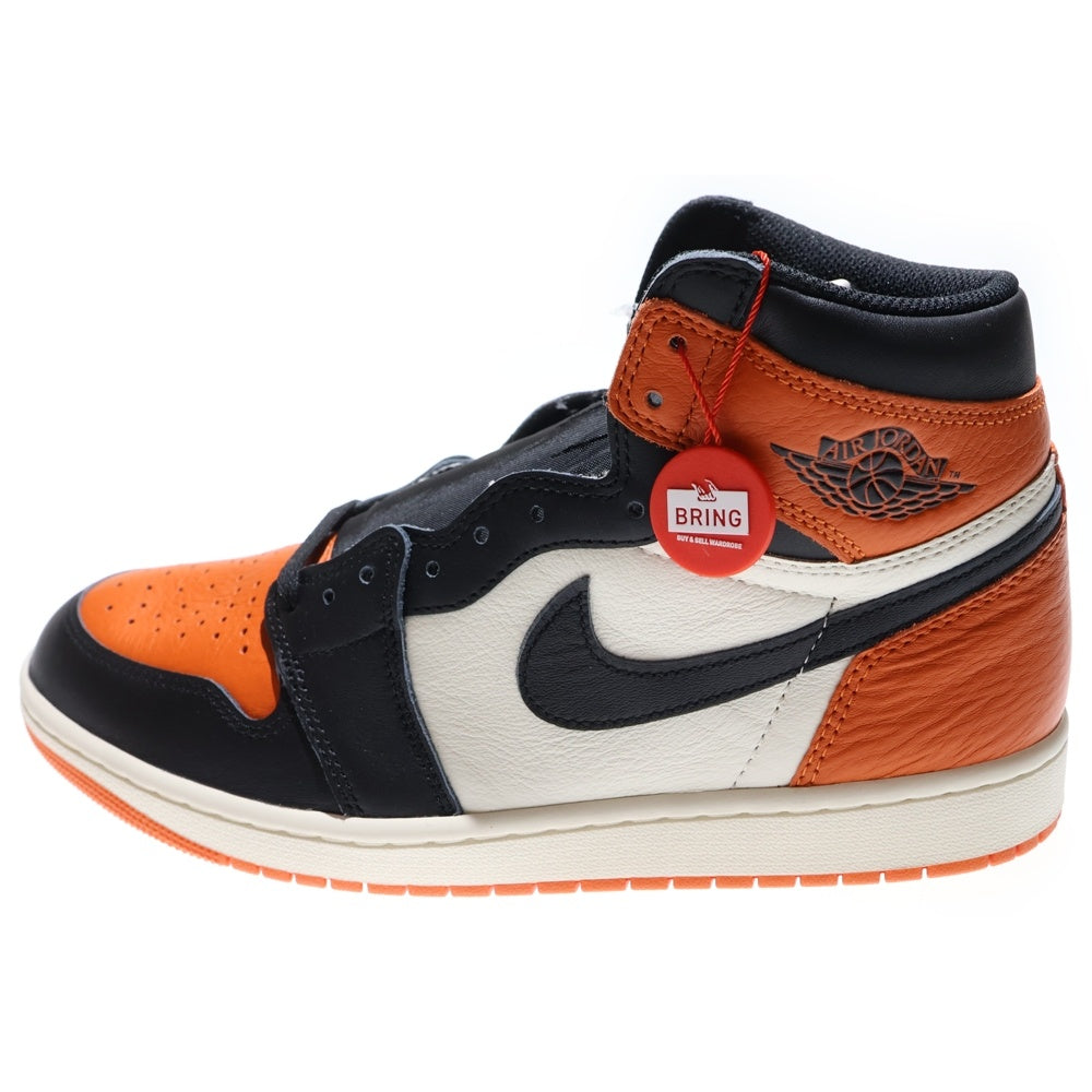 NIKE(ナイキ) AIR JORDAN 1 RETRO HIGH OG BLACK TOE REIMAGINED エア ジョーダン 1 シャッタードバックボード ハイカットスニーカー オレンジ/ブラック US10/28cm DZ5485-008