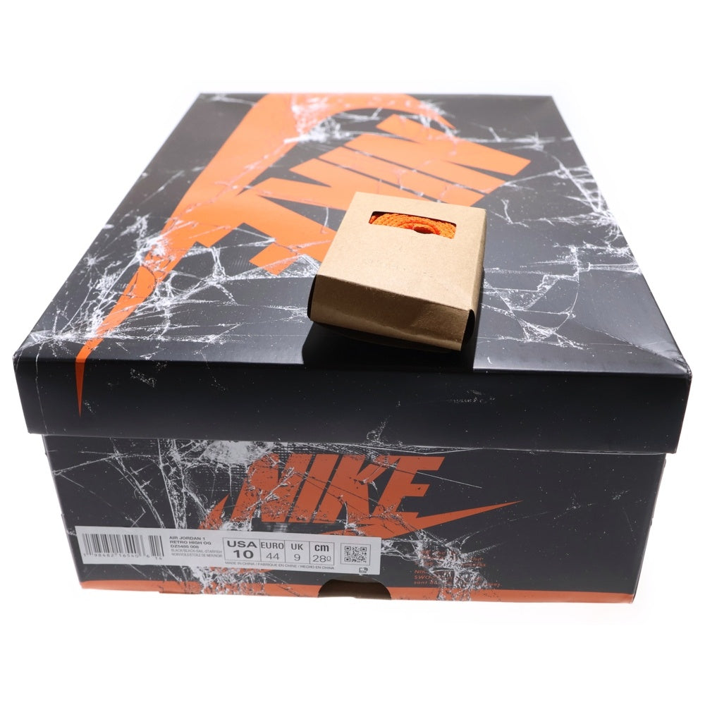 NIKE(ナイキ) AIR JORDAN 1 RETRO HIGH OG BLACK TOE REIMAGINED エア ジョーダン 1 シャッタードバックボード ハイカットスニーカー オレンジ/ブラック US10/28cm DZ5485-008