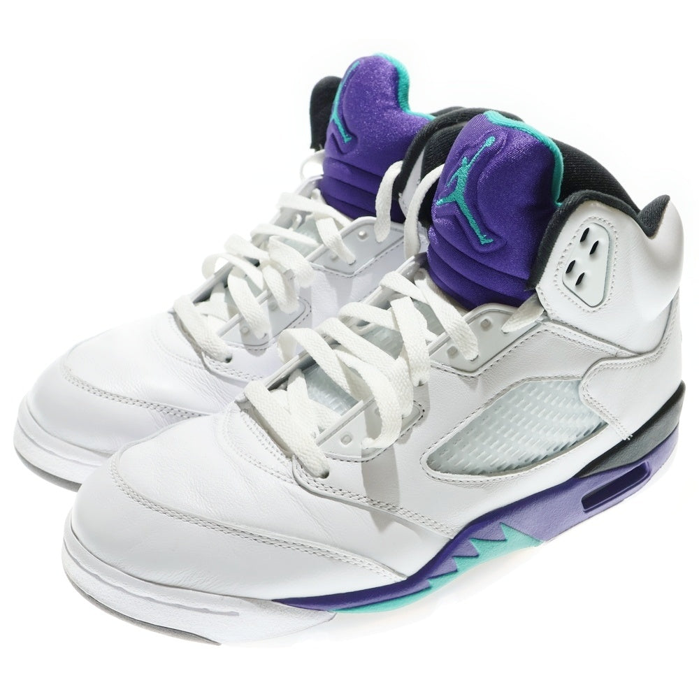 NIKE(ナイキ) AIR JORDAN 5 RETRO Grape エアジョーダン 5 パープル/ホワイト ハイカットスニーカー US10/28cm HQ7978-100