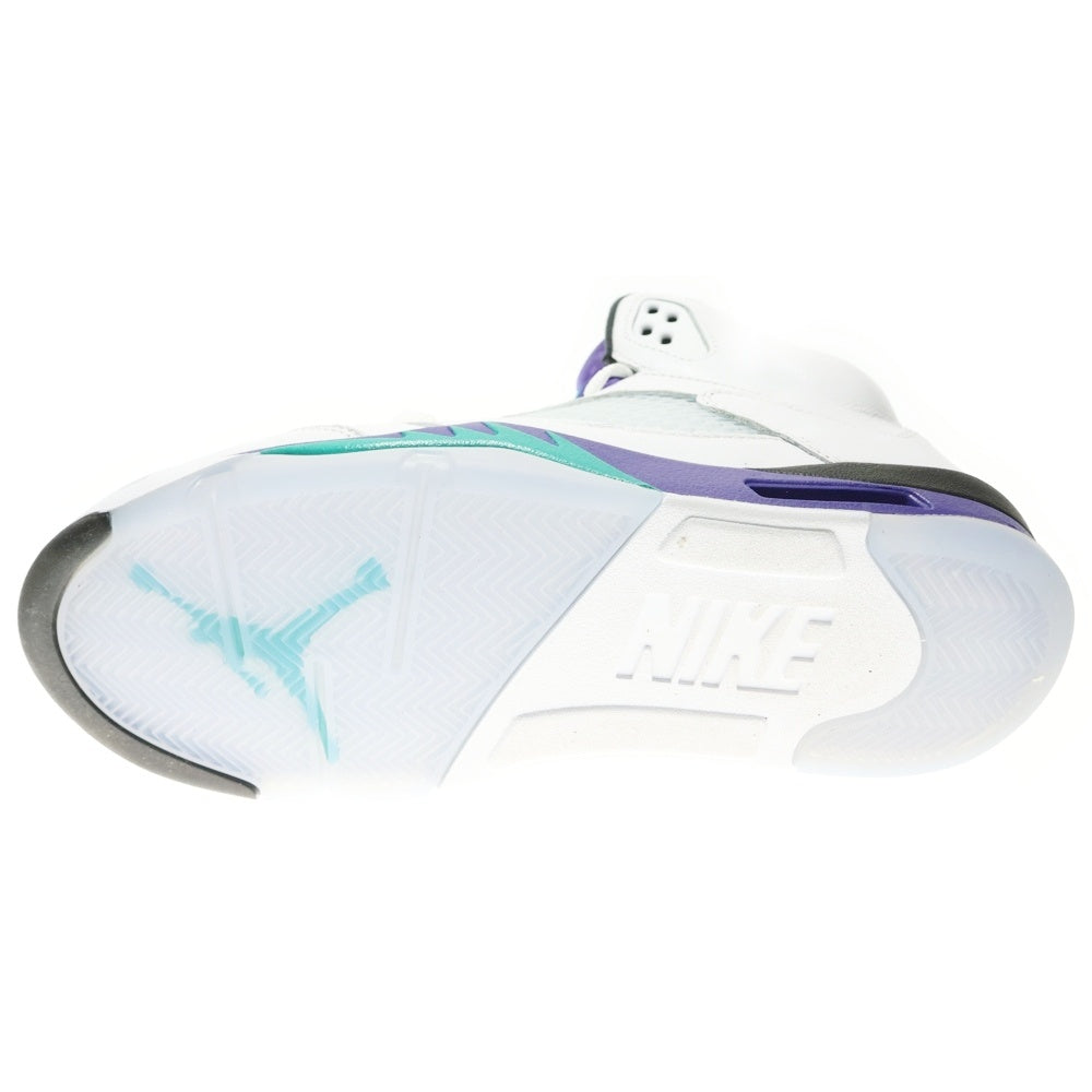 NIKE(ナイキ) AIR JORDAN 5 RETRO Grape エアジョーダン 5 パープル/ホワイト ハイカットスニーカー US10/28cm HQ7978-100