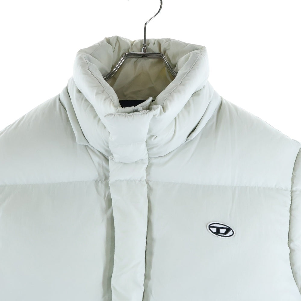 DIESEL(ディーゼル) W-ROLFYS-SL Dロゴパッチ ジップアップ ダウンベスト ライトグレー A10602