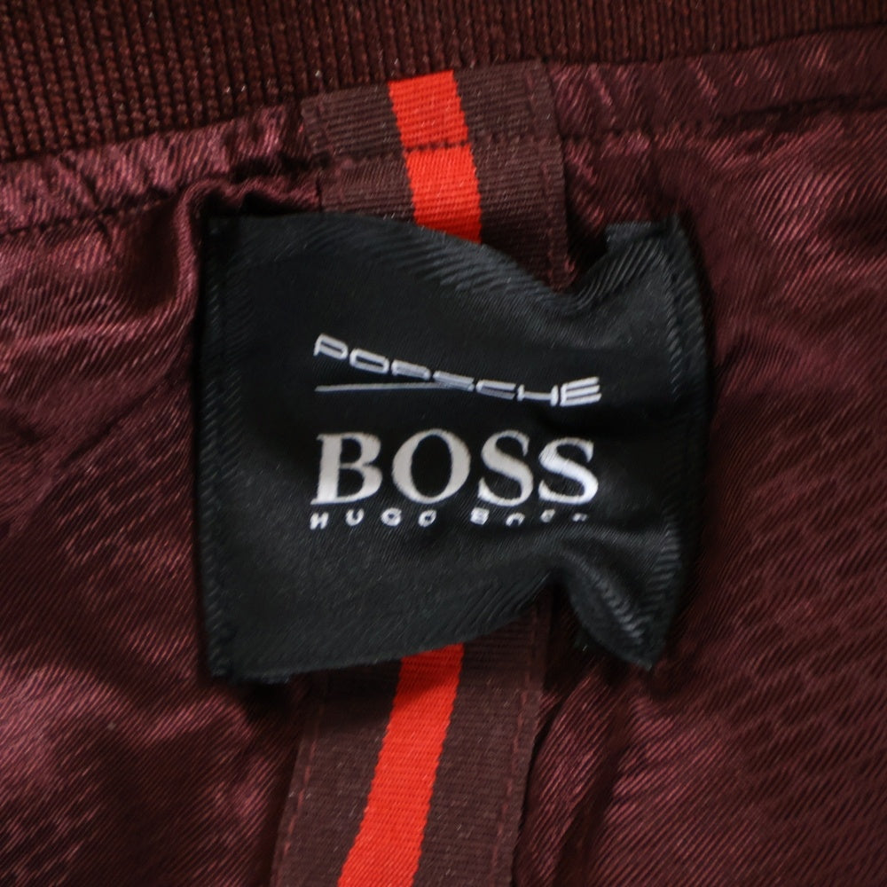 HUGO BOSS(ヒューゴボス) 袖切替デザイン ポリエステル フライトジャケット ブラック 50417349