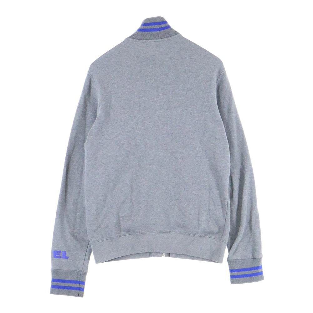 DIESEL(ディーゼル) アームロゴプリント スウェット ジップアップジャケット グレー