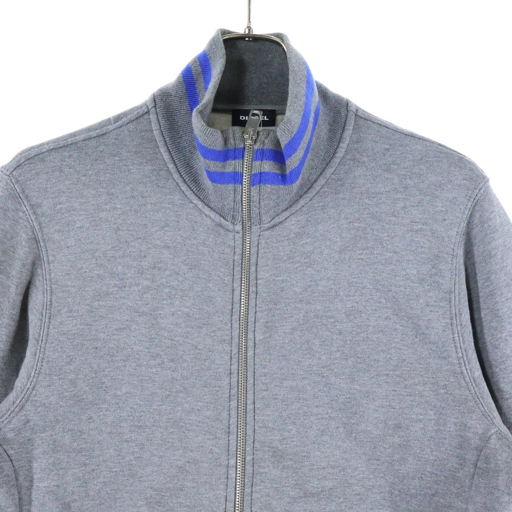 DIESEL(ディーゼル) アームロゴプリント スウェット ジップアップジャケット グレー