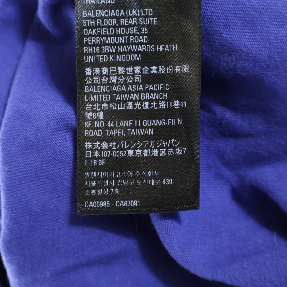 BALENCIAGA(バレンシアガ) 22AW Handwritten Campaign Logo T-Shirt ハンドライティング キャンペーンロゴ クルーネック 半袖Tシャツ カットソー ブルー 641675 TNVE7