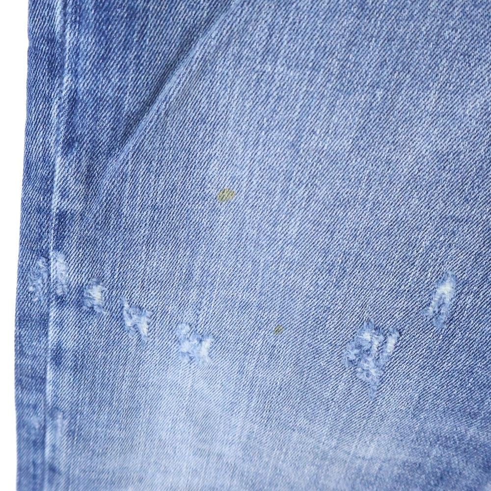 DIESEL(ディーゼル) THOMMER-T イタリア製 ダメージ加工 ジップフライ スリム デニムパンツ インディゴ 00SE3D