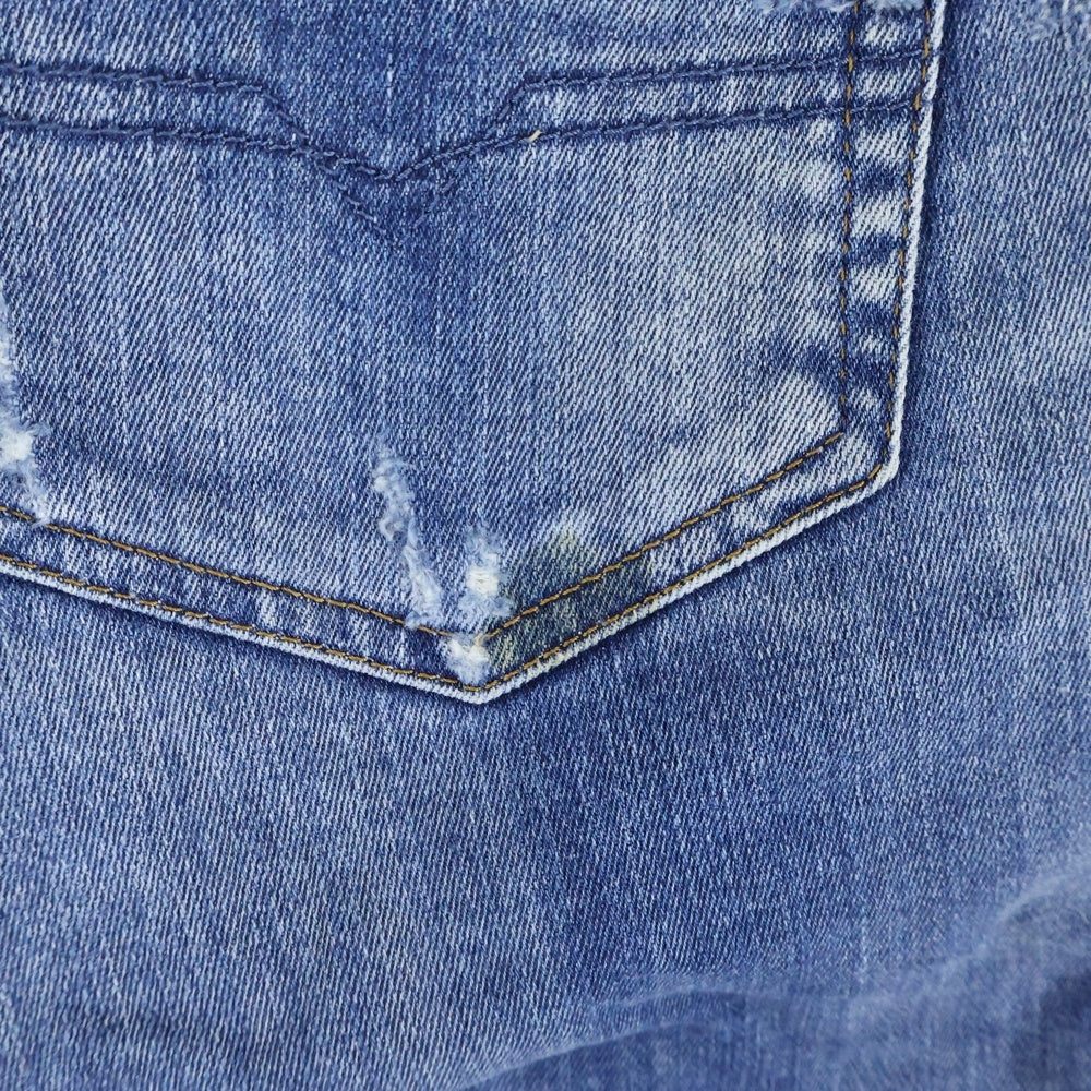 DIESEL(ディーゼル) THOMMER-T イタリア製 ダメージ加工 ジップフライ スリム デニムパンツ インディゴ 00SE3D