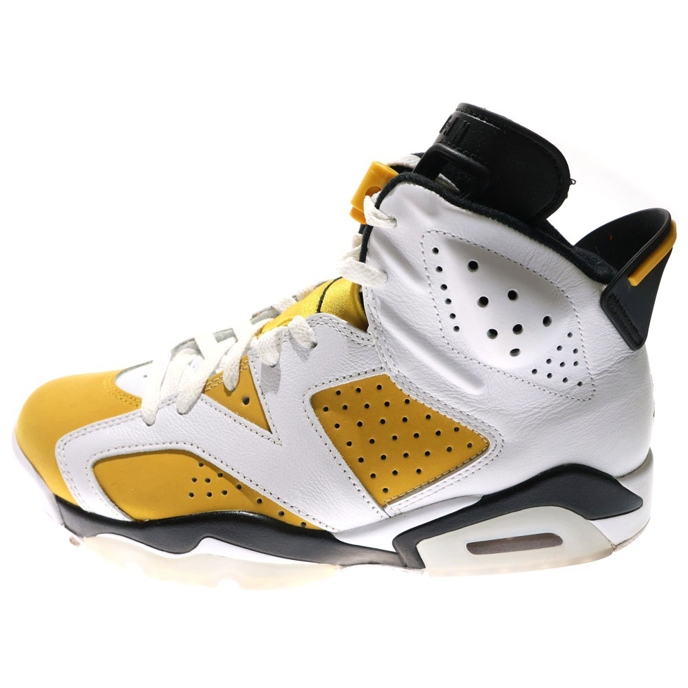 NIKE(ナイキ) AIR JORDAN 6 RETRO Yellow Ochre エアジョーダン 6 イエローオークル ハイネックカットスニーカー ホワイト/イエロー US9/27cm CT8529-170