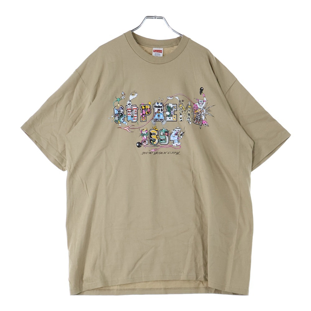 SUPREME(シュプリーム) 24SS Varsity Tee バーシティ クルーネック半袖Tシャツ カットソー ベージュ