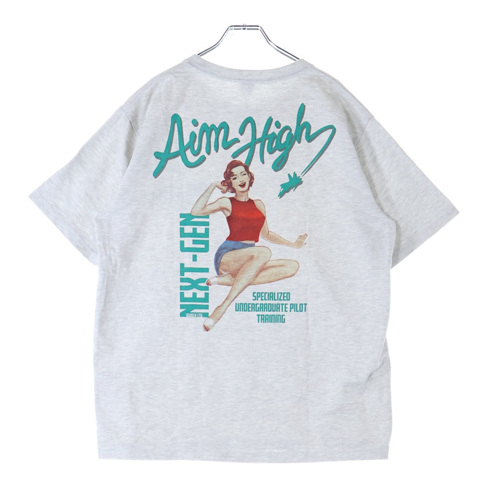 AVIREX(アヴィレックス) AIM HIGH T-SHIRT アイム ハイ クルーネック半袖Tシャツ カットソー グレー 6113297