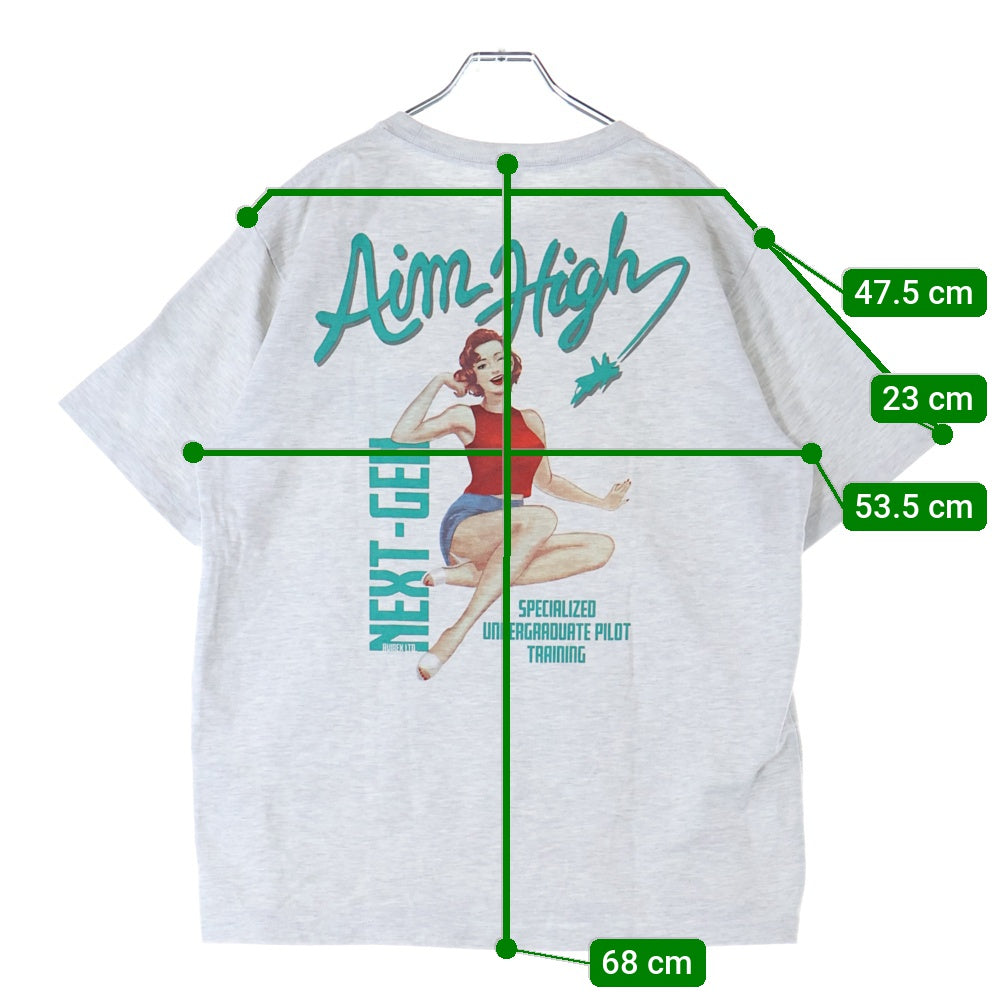 AVIREX(アヴィレックス) AIM HIGH T-SHIRT アイム ハイ クルーネック半袖Tシャツ カットソー グレー 6113297
