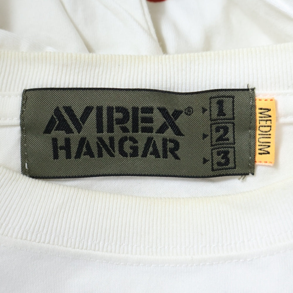 AVIREX(アヴィレックス) MACH BUSTER T-SHIRT マッチ バスター クルーネック長袖Tシャツ カットソー ホワイト 6103522