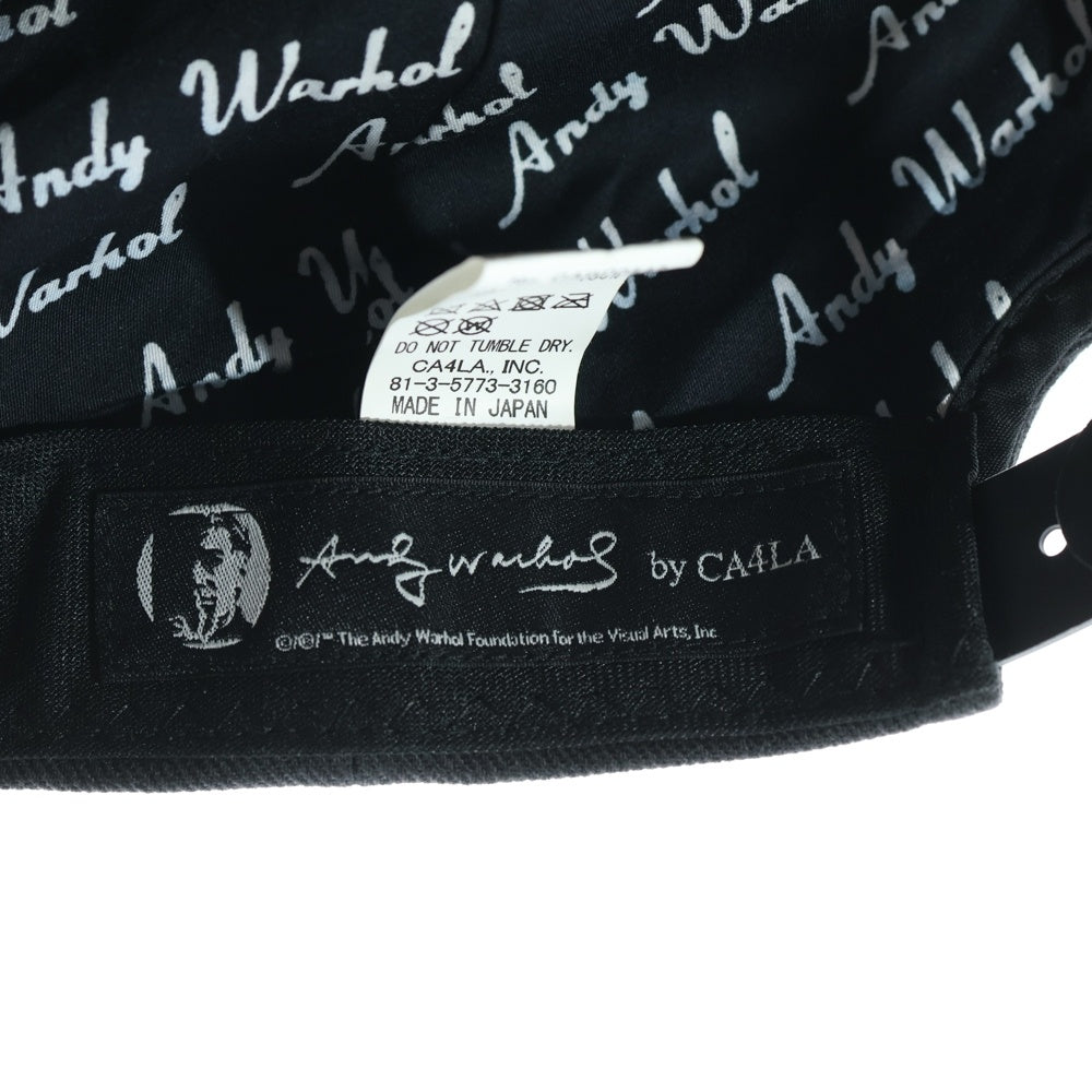 CA4LA(カシラ) ×ANDY WARHOL SKULL CAP アンディウォーホル スカルキャップ 帽子 ブラック CAW00542
