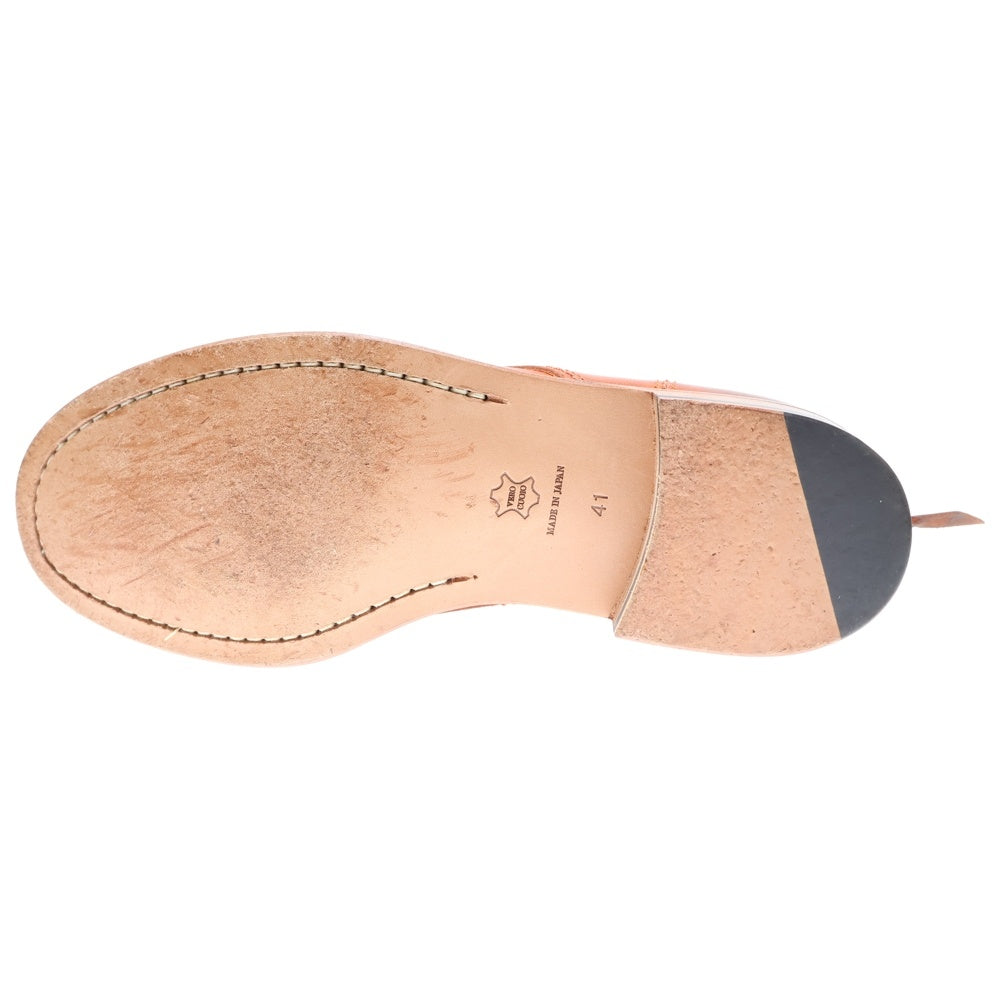 PADRONE(パドローネ) ×AND A ショート カウレザー ポインテッドトゥ レースアップブーツ ブラウン PA8054-1201-12A