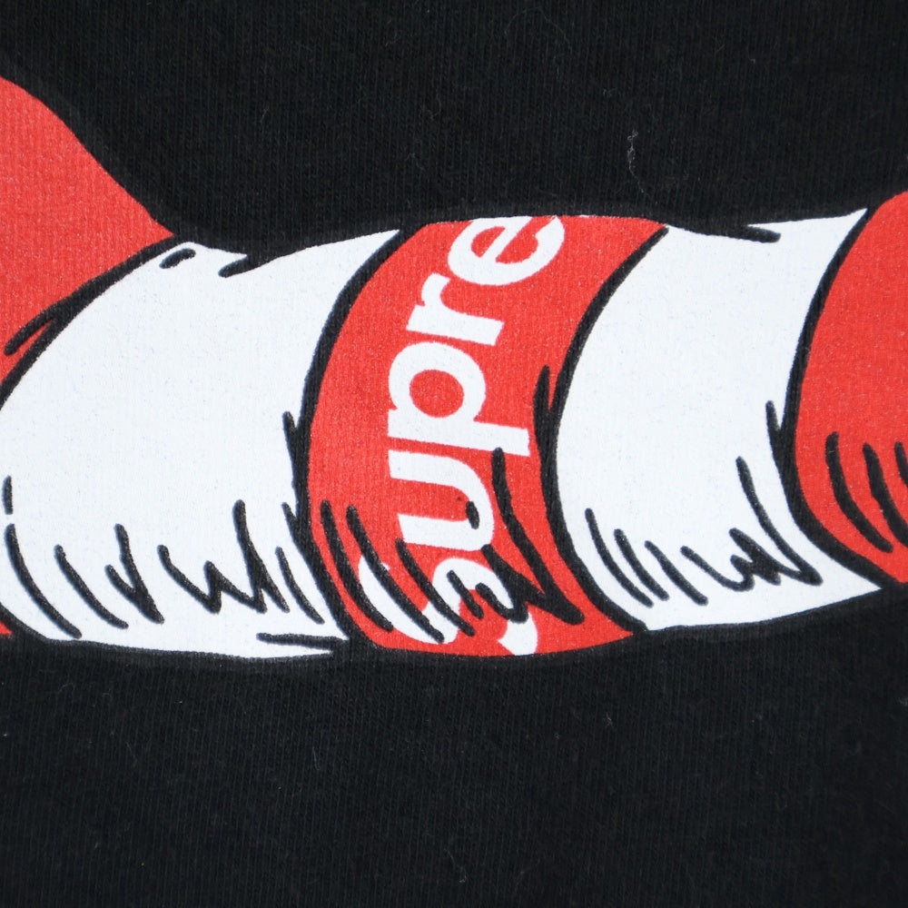 SUPREME(シュプリーム) 18AW Cat in the Hat Tee キャットインザハット イラストプリント クルーネック半袖Tシャツ カットソー ブラック