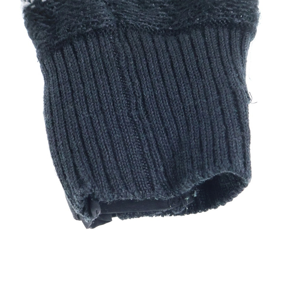 Sacai(サカイ) 22SS RUG JACQUARD KNIT PULLOVER ラグ ジャガード カンガルーポケット ナイロン切り替え プルオーバー ニット セーター マルチ 22-02749M