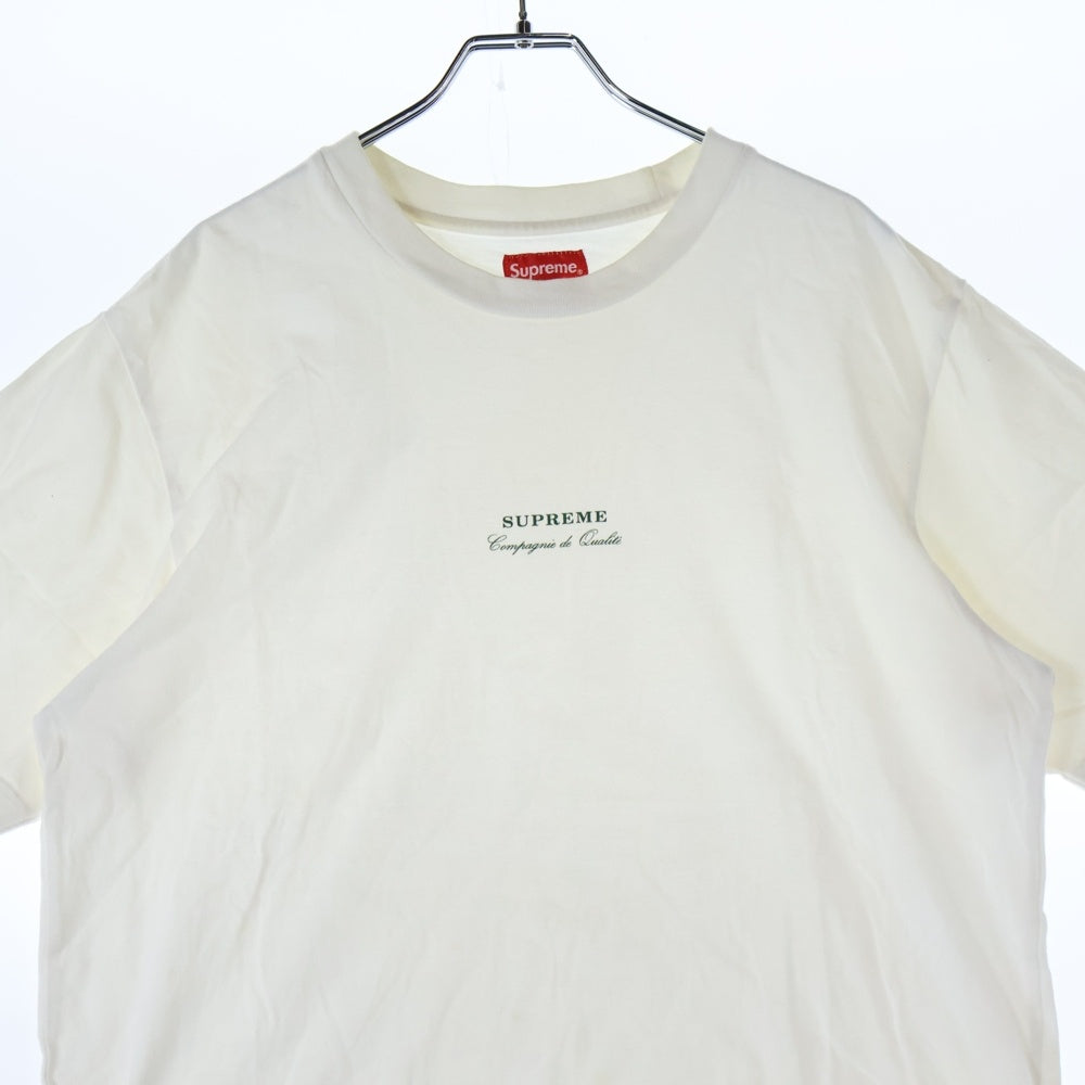 SUPREME(シュプリーム) 19SS Qualite Tee フロントロゴデザイン クルーネック カットソー 半袖Tシャツ ホワイト