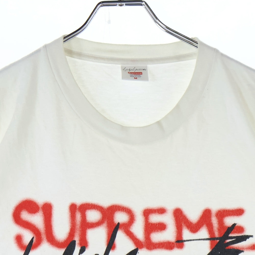 SUPREME(シュプリーム) 20AW ×YOHJI YAMAMOTO Logo Tee ヨウジヤマモト フロントロゴデザイン クルーネック カットソー 半袖Tシャツ ホワイト