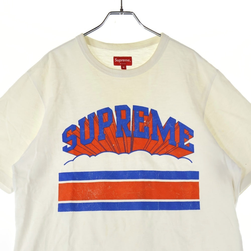SUPREME(シュプリーム) 19SS Cloud Arc Tee クラウドアーチ フロントロゴデザイン クルーネック カットソー 半袖Tシャツ ホワイト