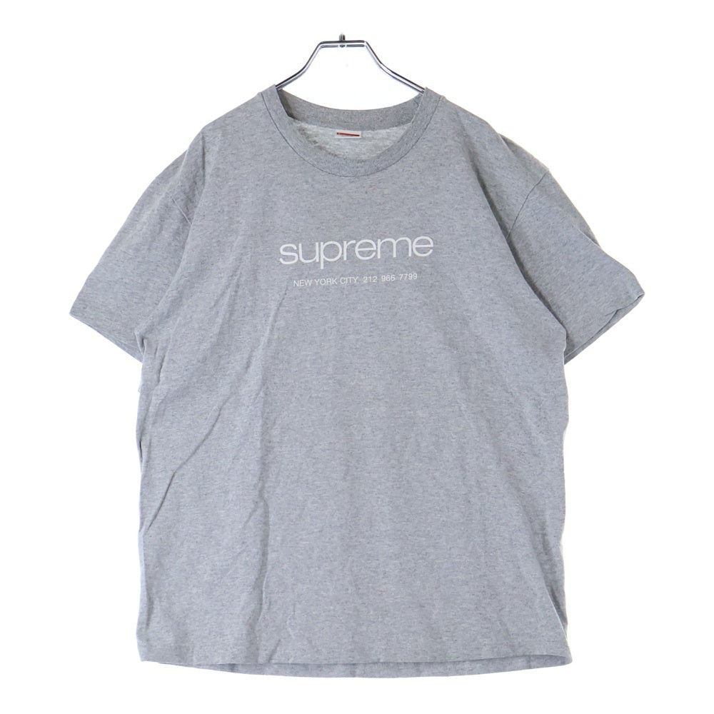 SUPREME(シュプリーム) 20SS Shop Tee フロントロゴデザイン クルーネック カットソー 半袖Tシャツ グレー