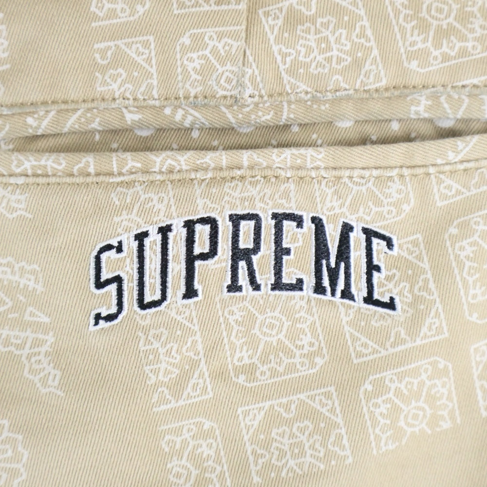 SUPREME(シュプリーム) 20SS Paisley Grid Chino Pant ペイズリー柄 グリッド ボタンフライ チノパンツ ベージュ