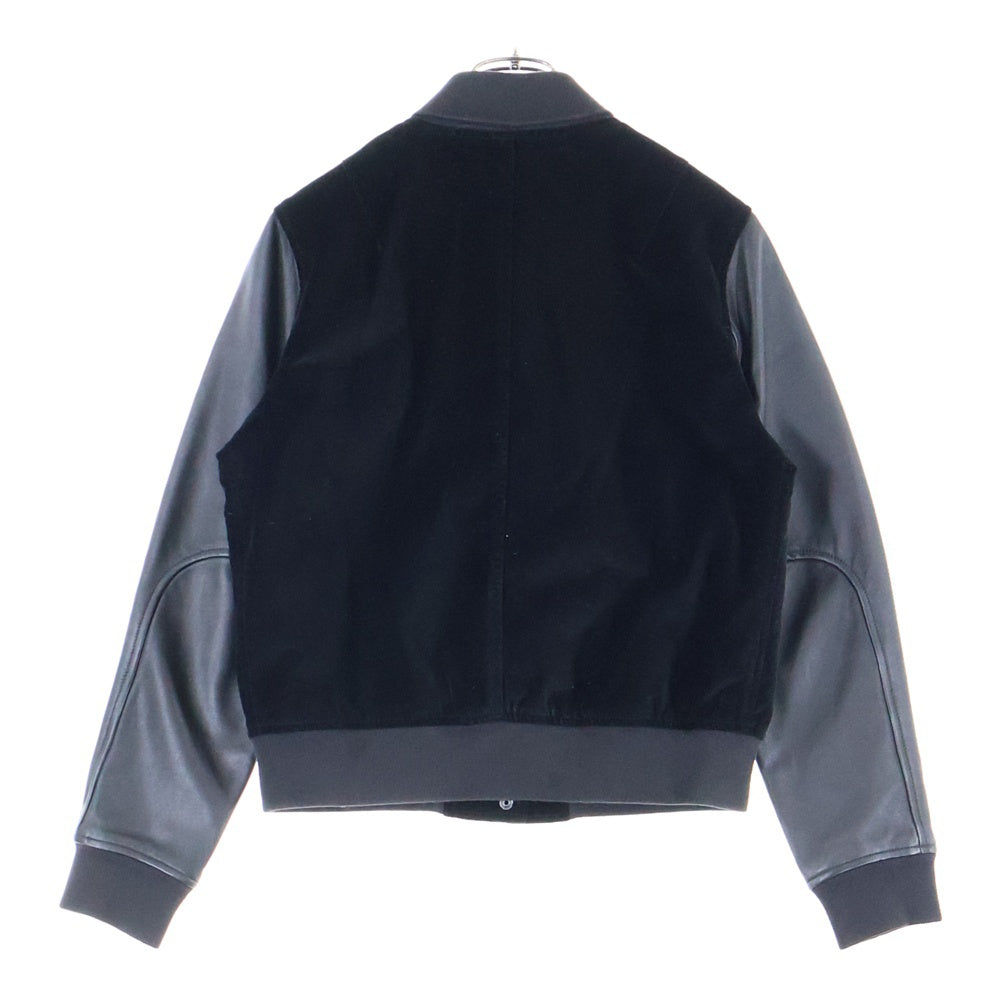 rag & bone(ラグアンドボーン) ラムレザースリーブ スタジアムジャンパー ブルゾン ブラック