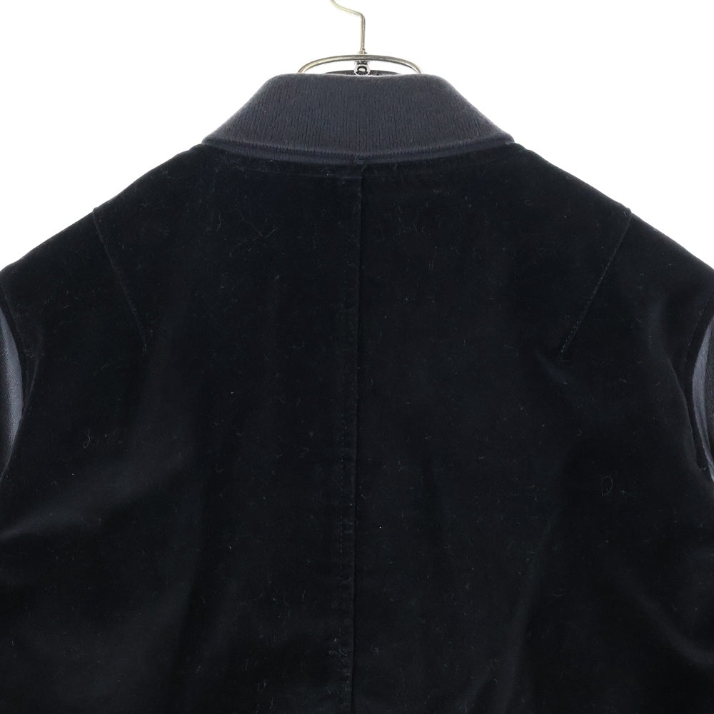 rag & bone(ラグアンドボーン) ラムレザースリーブ スタジアムジャンパー ブルゾン ブラック