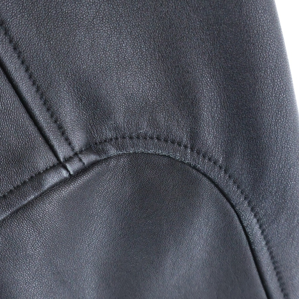 rag & bone(ラグアンドボーン) ラムレザースリーブ スタジアムジャンパー ブルゾン ブラック