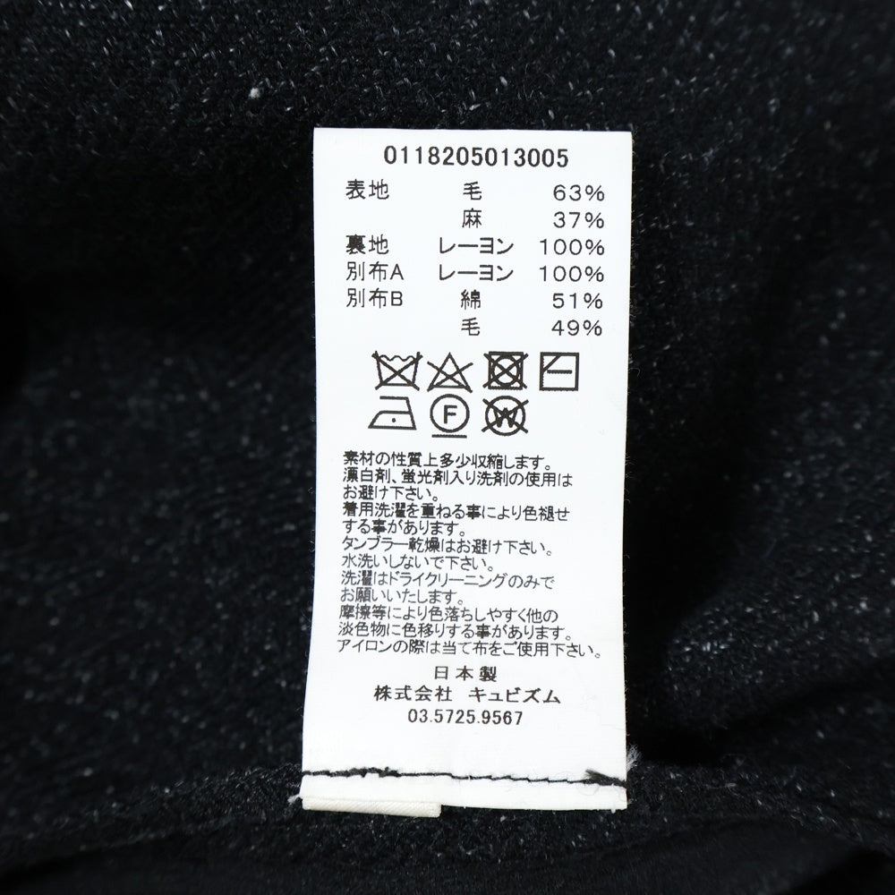 VISVIM(ヴィスヴィム) 18AW YUKATA COAT 浴衣 ウールリネン ユカタコート ブラック 0118205013005