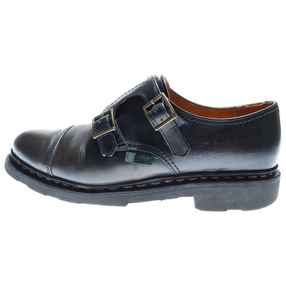 PARABOOT(パラブーツ) VOGUE ヴォーグ フランス製 ダブルモンク レザードレスシューズ ブラック レディース 43306