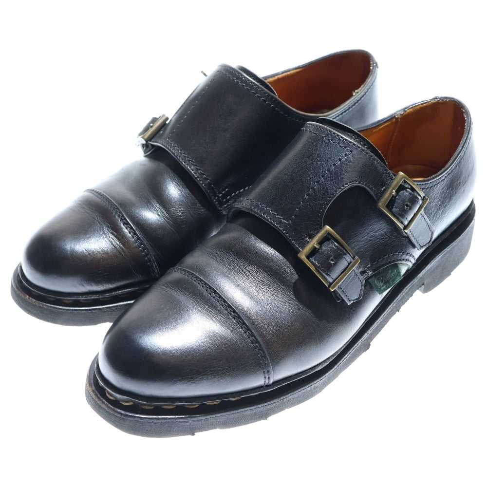 PARABOOT(パラブーツ) VOGUE ヴォーグ フランス製 ダブルモンク レザードレスシューズ ブラック レディース 43306