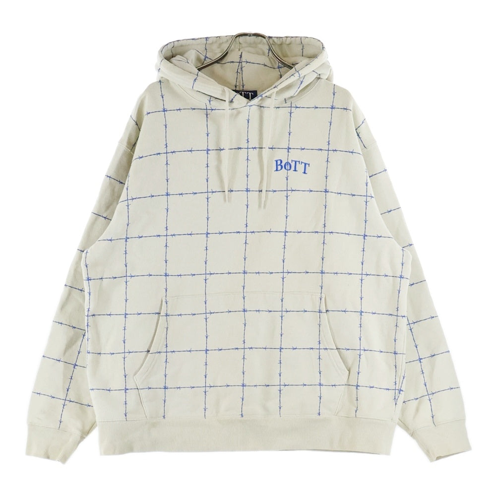 BoTT(ボット) BARBED WIRE PULLOVER HOODIE 有刺鉄線 プルオーバーフーディー パーカー スウェット ベージュ 223BoTT16-H