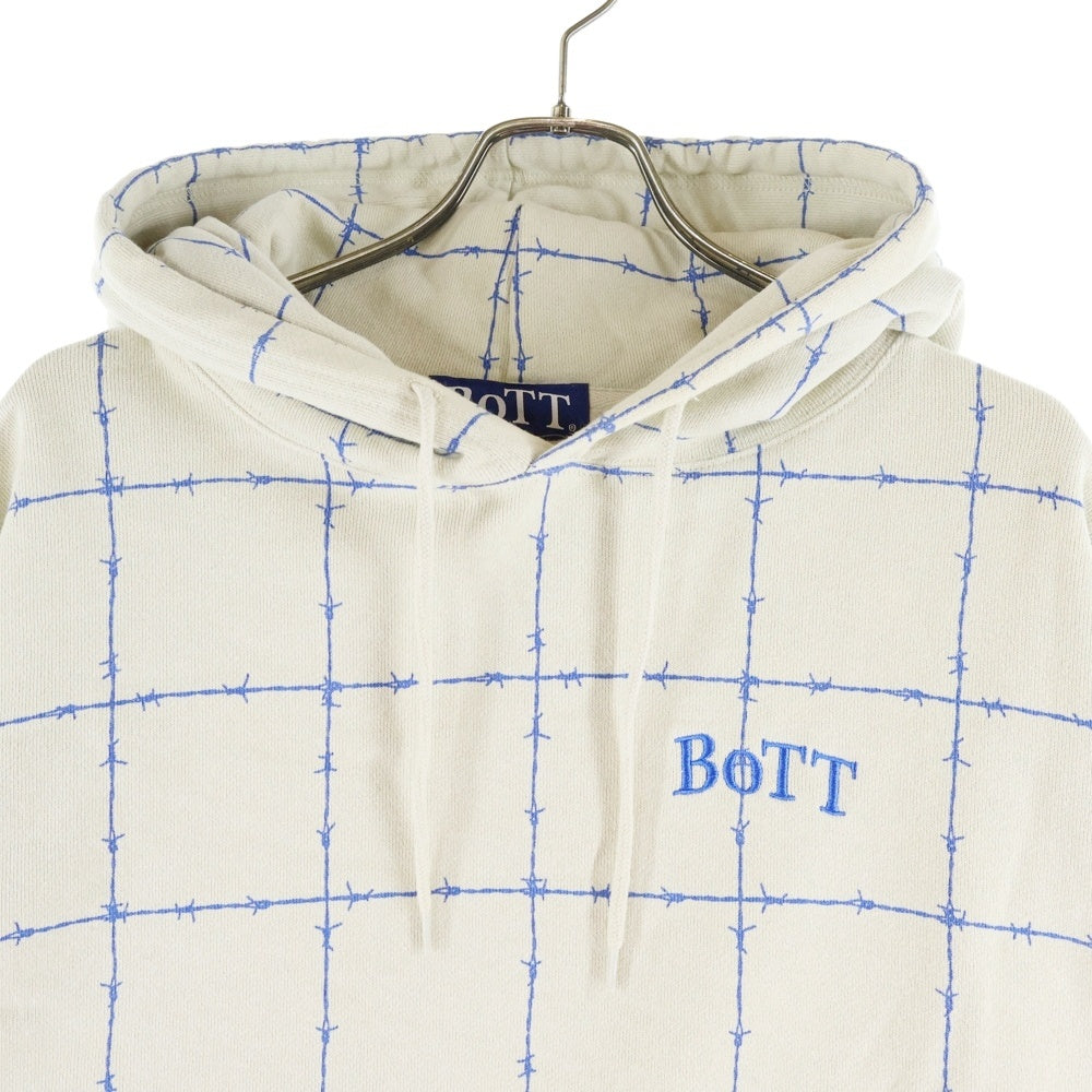 BoTT(ボット) BARBED WIRE PULLOVER HOODIE 有刺鉄線 プルオーバーフーディー パーカー スウェット ベージュ 223BoTT16-H