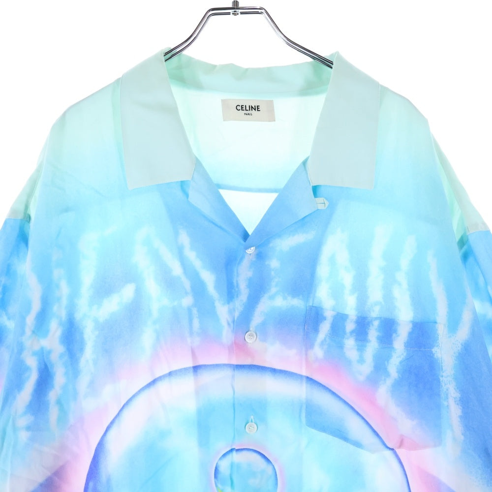 CELINE(セリーヌ) 22SS ×MARCELO LANVIN マルセロランバン 総柄 レーヨン オープンカラー 半袖シャツ マルチカラー 2C517357Q