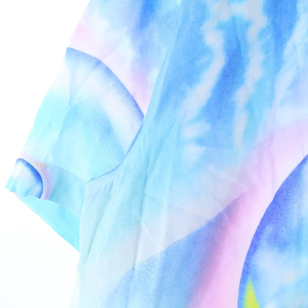 CELINE(セリーヌ) 22SS ×MARCELO LANVIN マルセロランバン 総柄 レーヨン オープンカラー 半袖シャツ マルチカラー 2C517357Q