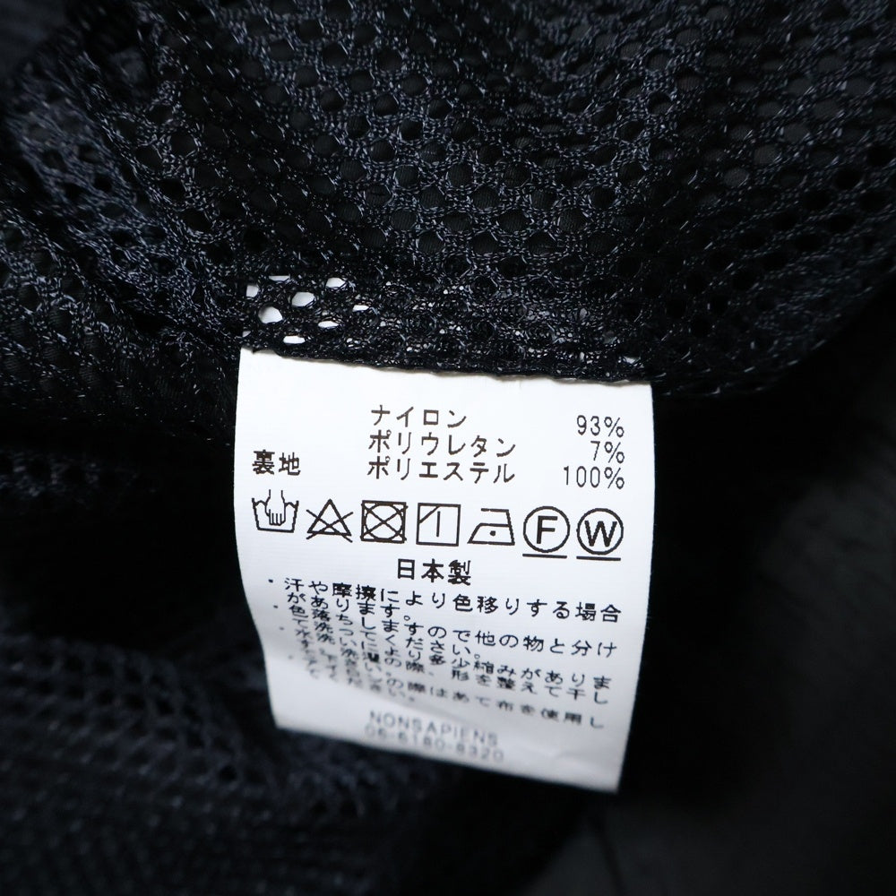 NONSAPIENS(ノンサピエンス) ジップアップ ナイロンジャケット ブラック