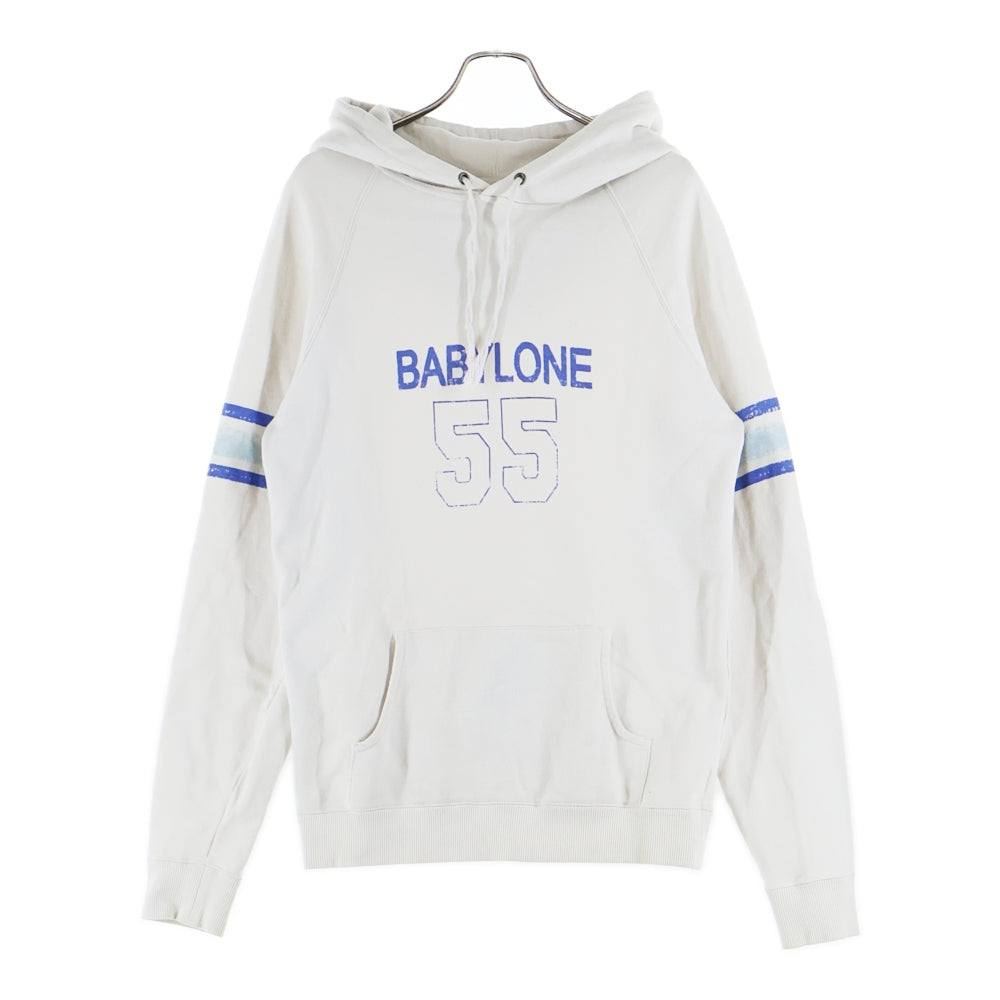 SAINT LAURENT PARIS(サンローランパリ) 18AW Marine Babylon Hoodie Sweater マリーンバビロン プルオーバーフーディー パーカー スウェット ホワイト 534408