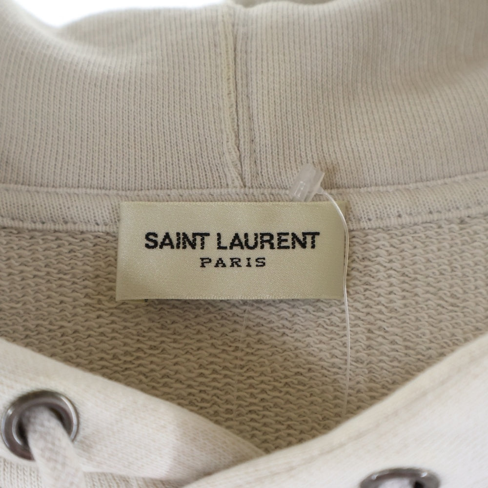 SAINT LAURENT PARIS(サンローランパリ) 18AW Marine Babylon Hoodie Sweater マリーンバビロン プルオーバーフーディー パーカー スウェット ホワイト 534408