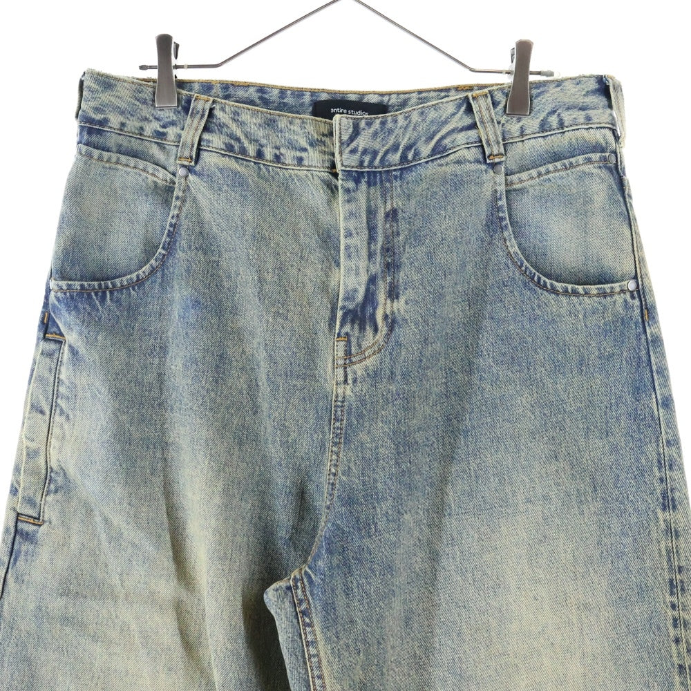 entire studios(エンタイア スタジオ) GEM JEANS/SURFACE WAVE ゲムジーンズ サーフェイスウェーブ ワイドストレートデニムパンツ インディゴ ES2431SW