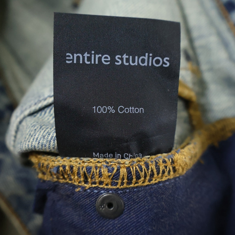entire studios(エンタイア スタジオ) GEM JEANS/SURFACE WAVE ゲムジーンズ サーフェイスウェーブ ワイドストレートデニムパンツ インディゴ ES2431SW