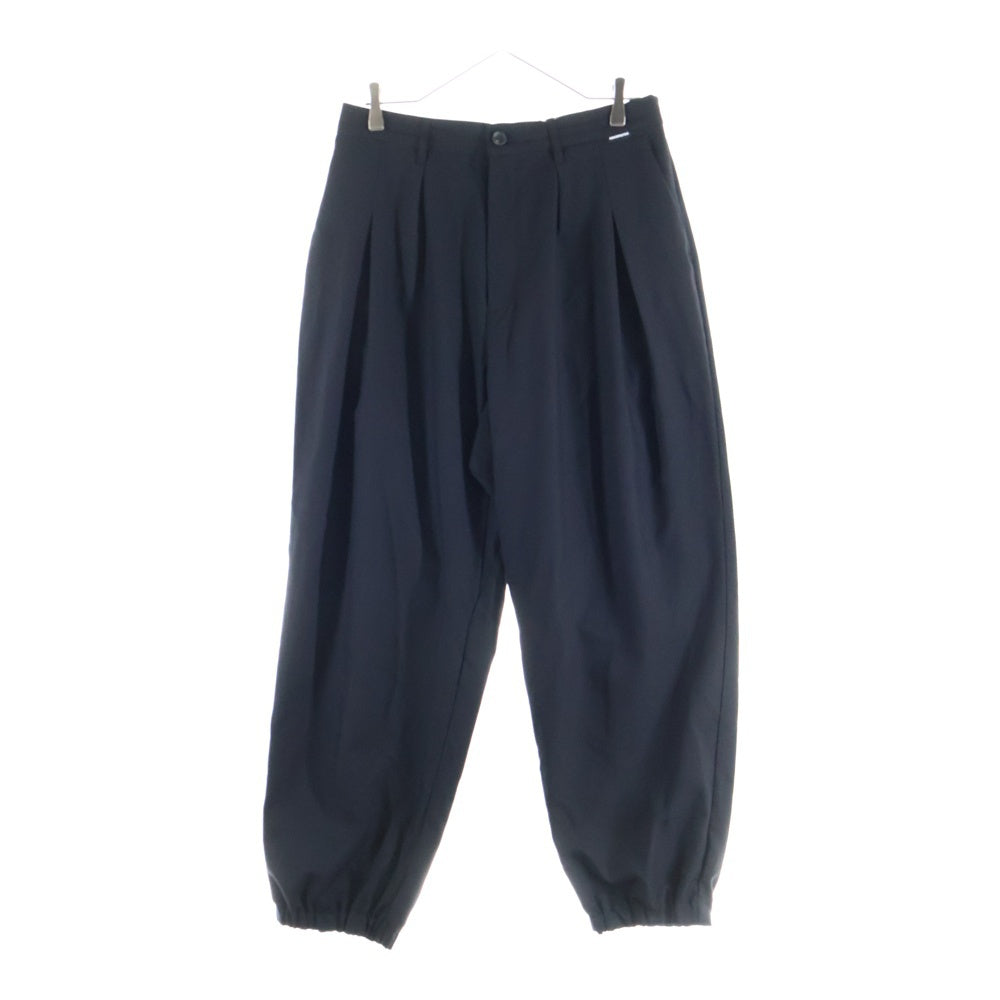 NO BRAND(ノーブランド) ADAMPATEK アダムパテック Generous Tuck Relax Pants ジェネラスタック リラックスパンツ ブラック AP2428001