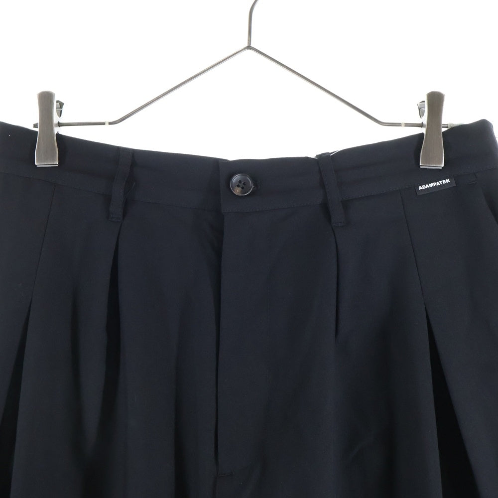 NO BRAND(ノーブランド) ADAMPATEK アダムパテック Generous Tuck Relax Pants ジェネラスタック リラックスパンツ ブラック AP2428001