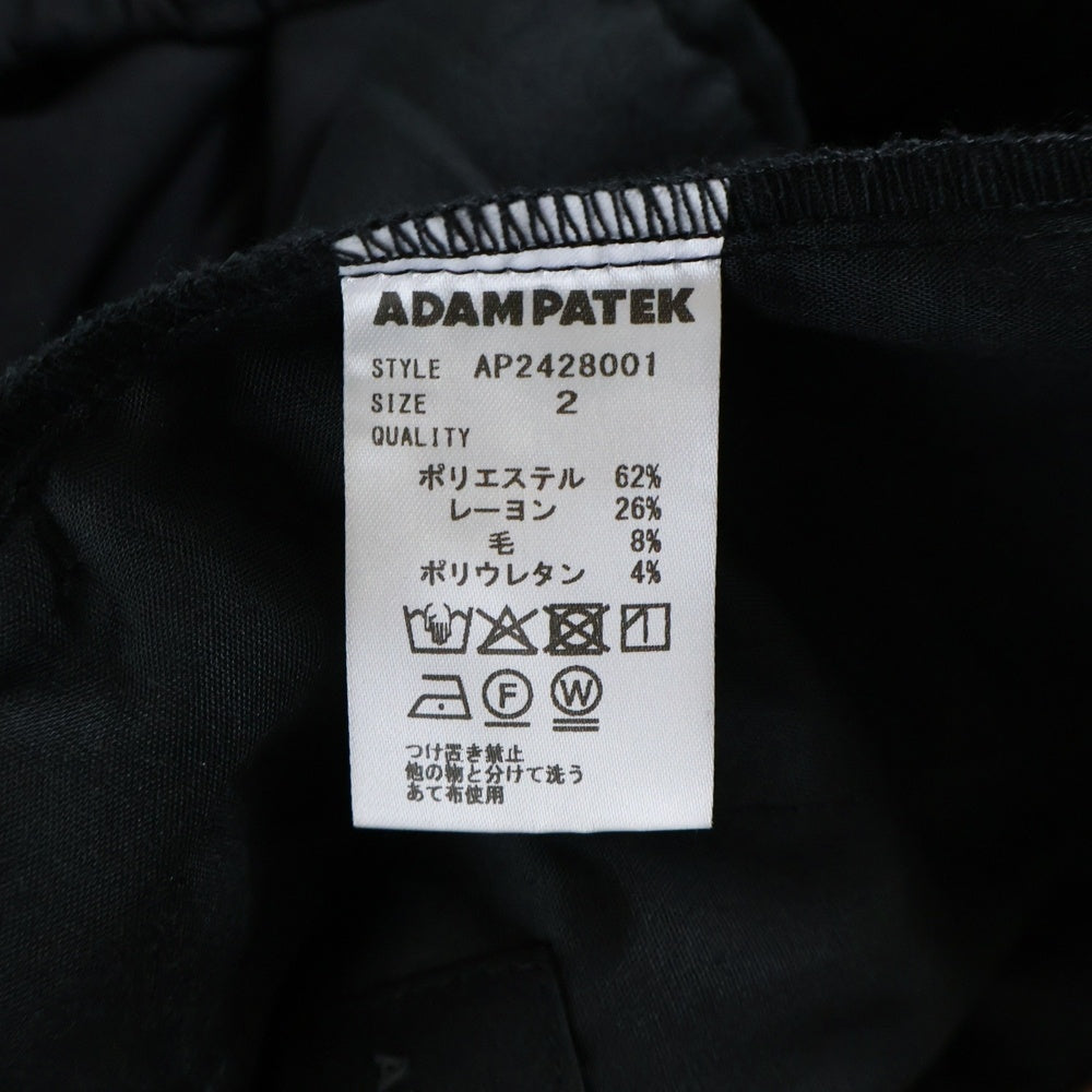 NO BRAND(ノーブランド) ADAMPATEK アダムパテック Generous Tuck Relax Pants ジェネラスタック リラックスパンツ ブラック AP2428001
