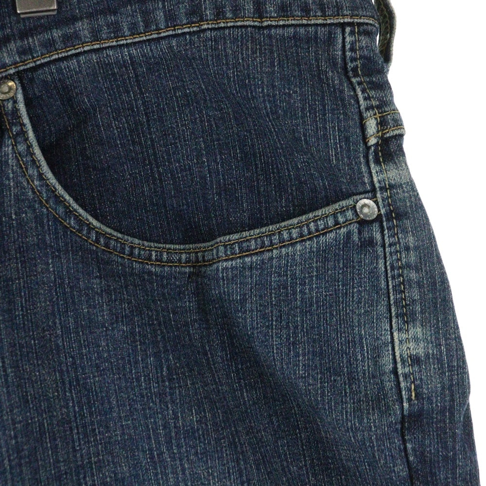 Wrangler(ラングラー) 内ロゴエンブロイダリー ボタンフライ ストレートデニムパンツ インディゴ W04233