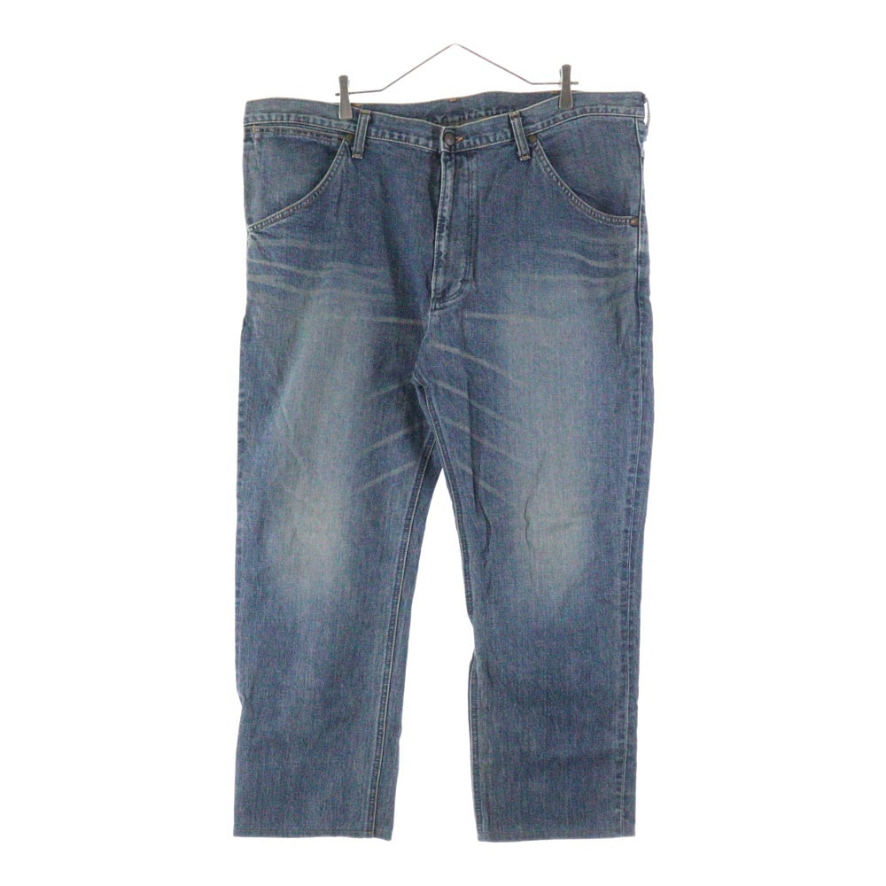 Wrangler(ラングラー) ユーズド プロセシング ボタンフライ ストレートデニムパンツ インディゴブルー W01303